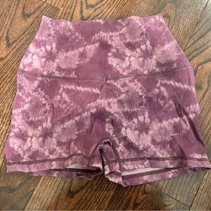 Women's Purple Tie-Dye Athletic Shorts